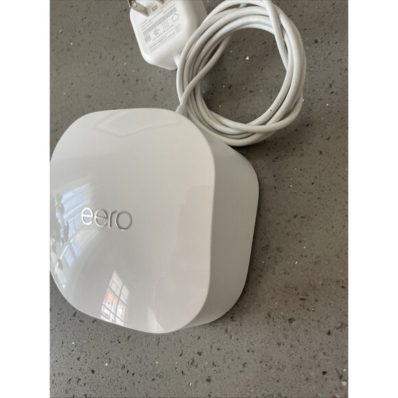 Eero 6 Dual Band Mesh Router Model Number N010001 White w cord - Picture 5 of 9